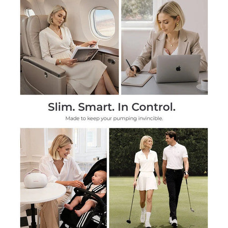 Momcozy Air 1 Ultra-Slim dvigubas nešiojamas belaidis pientraukis