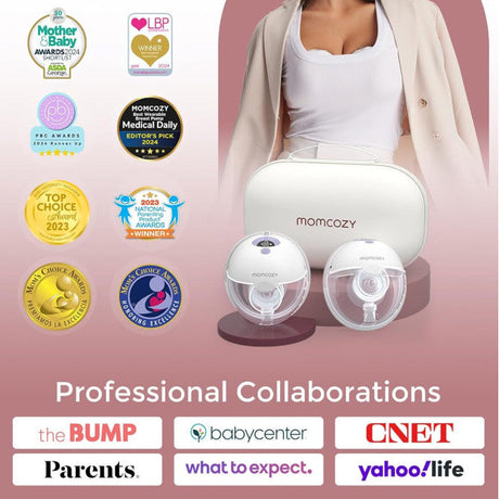 Momcozy dvigubas nešiojamas belaidis pientraukis M5, purpurinis