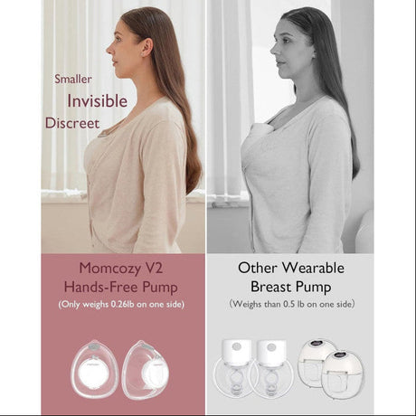 Momcozy dvigubas nešiojamas belaidis pientraukis V2