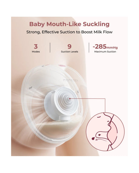 Momcozy dvigubas Smart pientraukis M5, valdomas programėle, pilkas