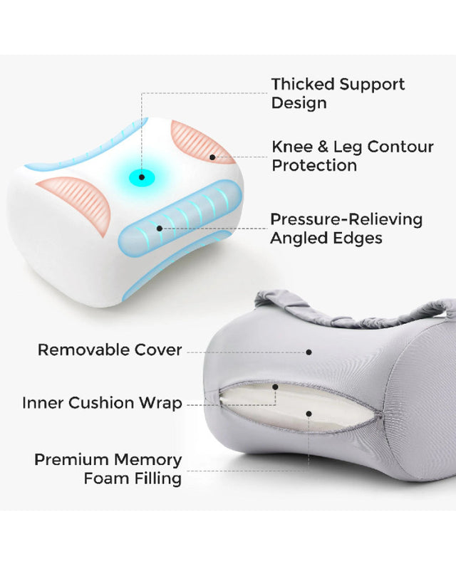 Momcozy ergonominė kelių pagalvė su vėsinančiu audiniu nėščiosioms, Cooling Grey