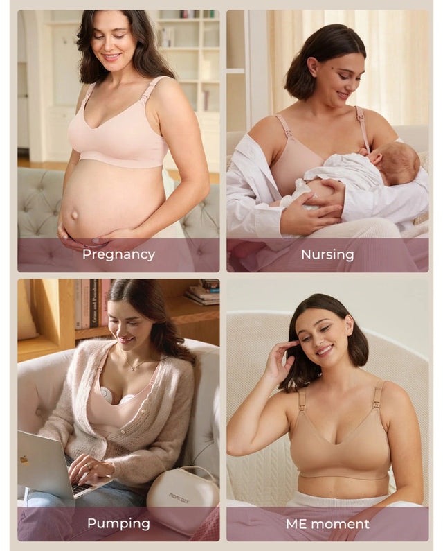 Itin minkšta besiūlė MOMCOZY YN21 liemenėlė nėščiosioms ir žindančioms mamoms