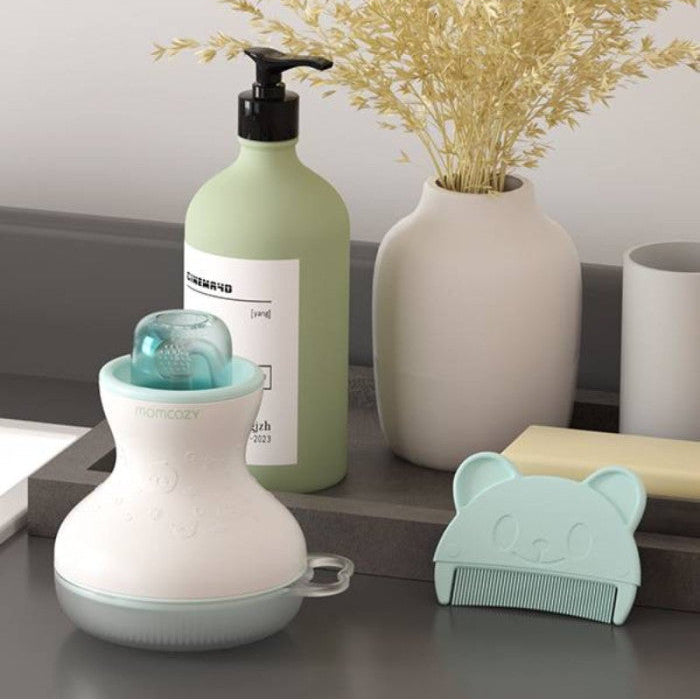 Mushie izglītojoša silikona zobu birste (Shifting Sand) 