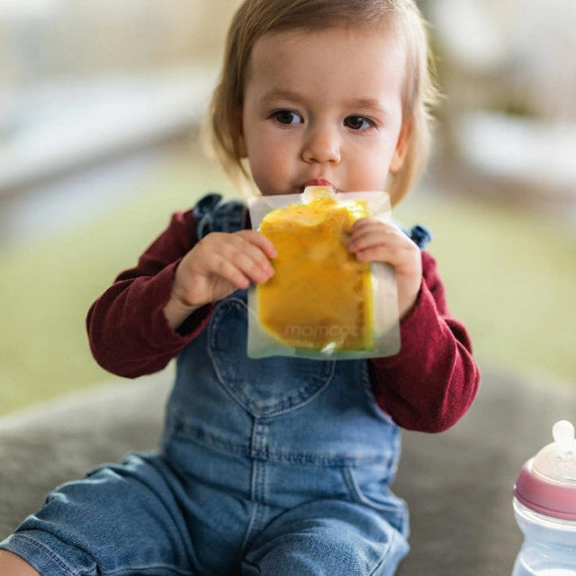 Momcozy kūdikių maisto maišelių užpildymo tyrelėmis įrenginys