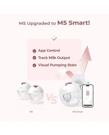 Momcozy M5 Smart nešiojamas belaidis pientraukis Grey