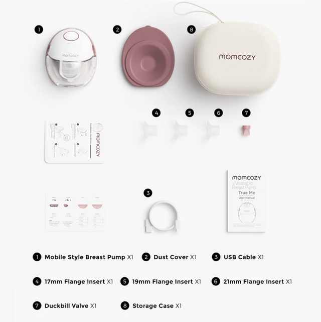 Momcozy nešiojamas belaidis pientraukis M6 rausvas