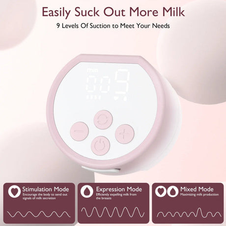 Momcozy nešiojamas belaidis pientraukis S12 Pro, rožinis