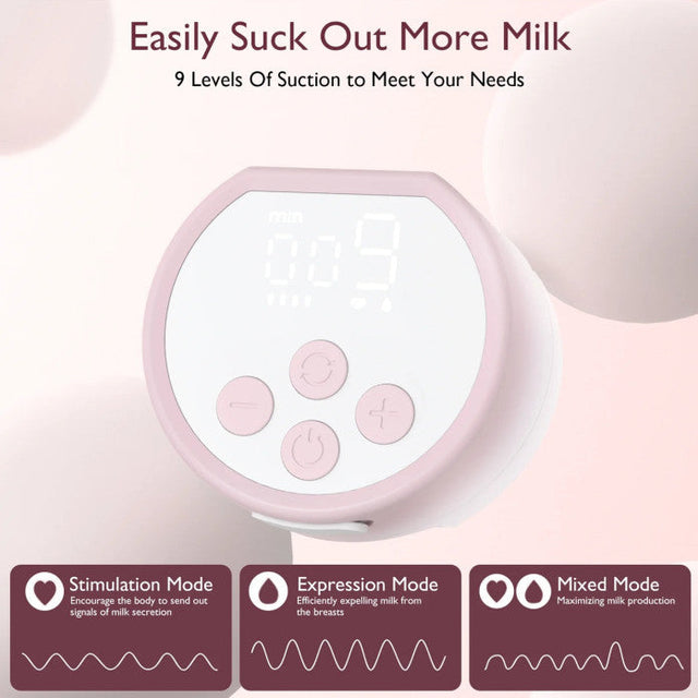 Momcozy nešiojamas belaidis pientraukis S12 Pro, rožinis