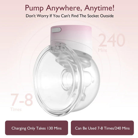 Momcozy nešiojamas belaidis pientraukis S12 Pro, rožinis