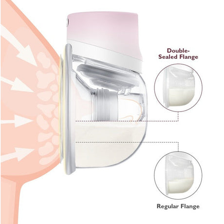 Momcozy nešiojamas belaidis pientraukis S12 Pro, rožinis