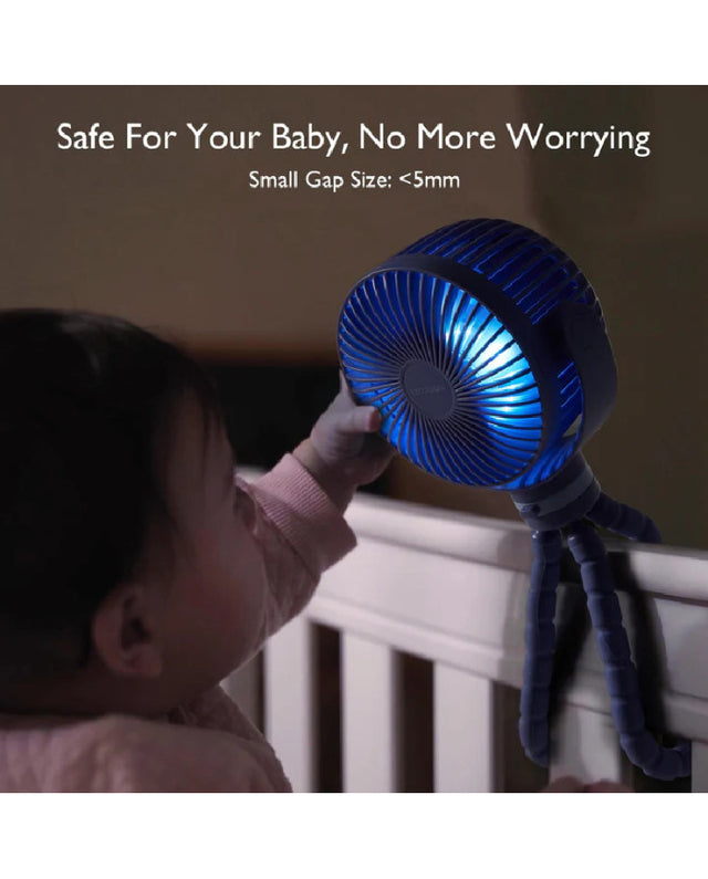 Momcozy nešiojamas vežimėlio ventiliatorius, violetinis