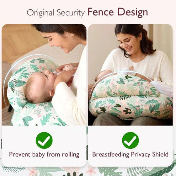 Momcozy prisitaikanti maitinimo pagalvė, green leaves