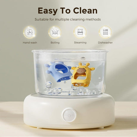 Momcozy silikoninis kramtukas kūdikiams, mėlynas