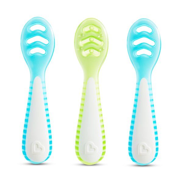 Munchkini eriti pehmed silikoonist söögilusikad (roosa ja lilla) 