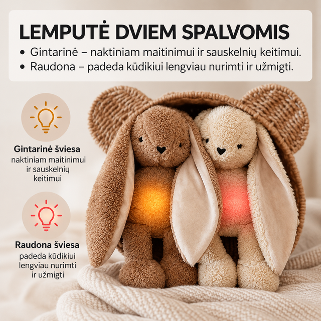 myHummy 5in1 migdukas-šildyklė Zuikis rožinis