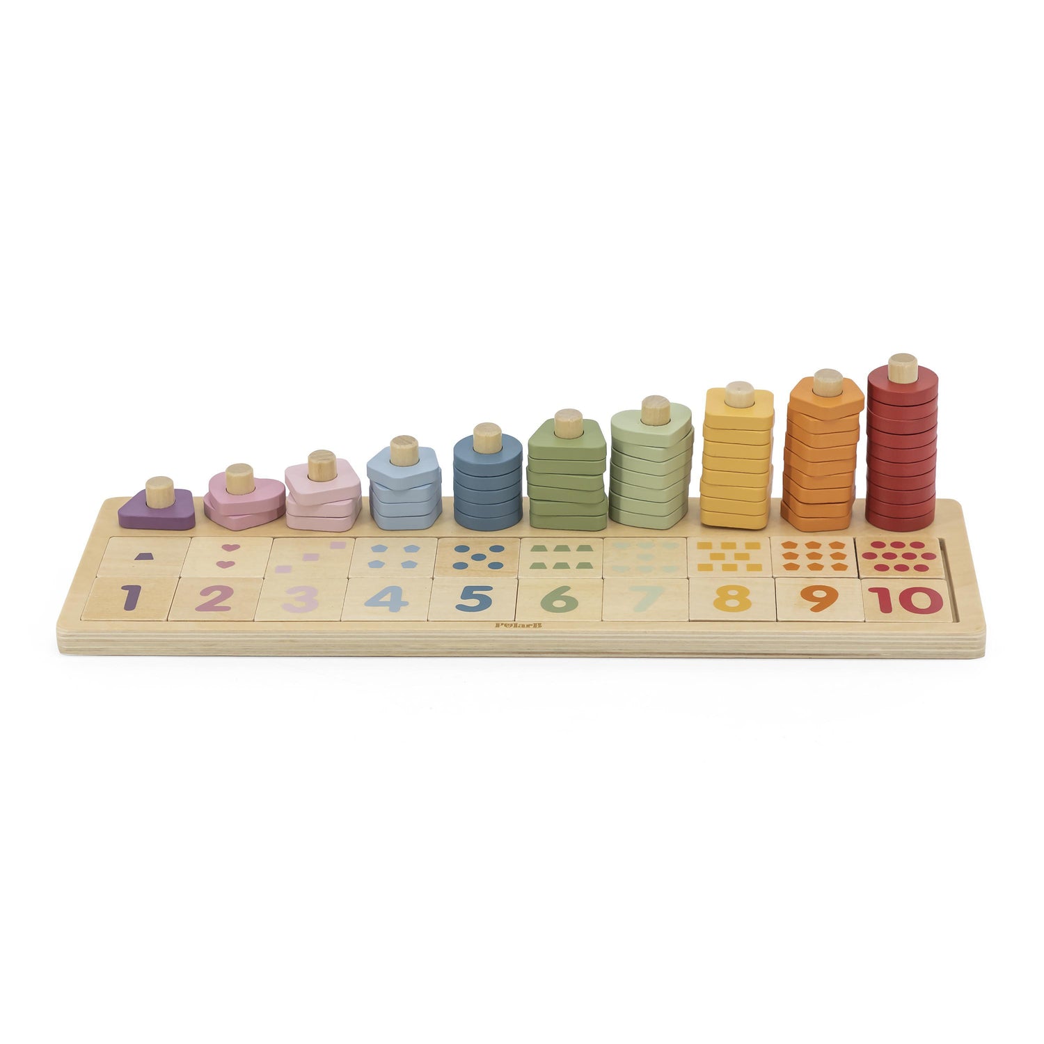PolarB medinis edukacinis žaislas Count & Match