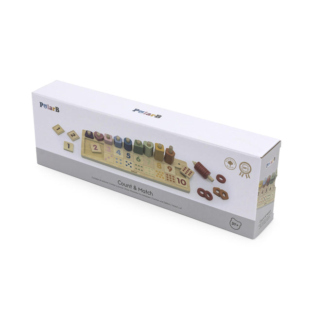 PolarB medinis edukacinis žaislas Count & Match