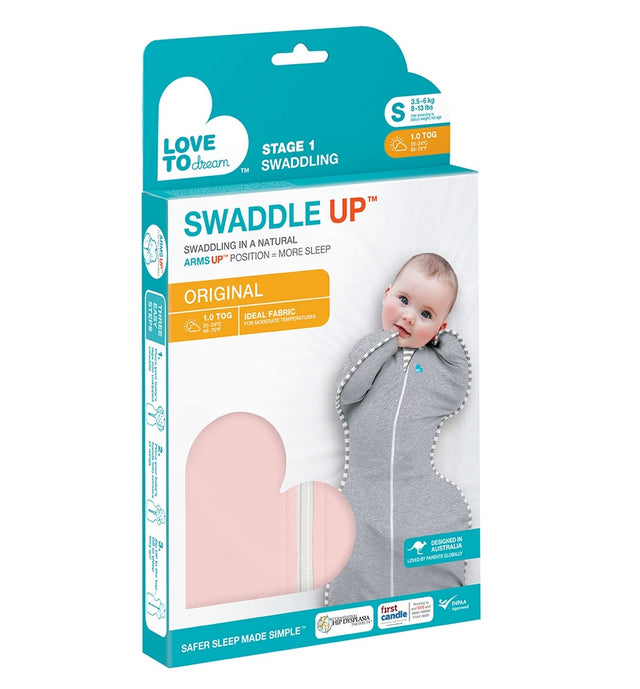 Love To Dream™ Swaddle Up™ miegmaišis dusty pink TOG 1.0, 1 etapas, S dydis