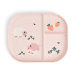 Done by Deer neslystanti lėkštė su skyreliais Foodie Tiny farm Powder