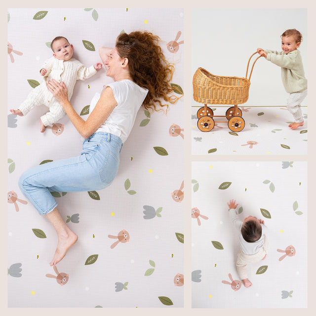 Taf Toys dvipusis vandeniui atsparus putų kilimėlis Roll & Play, 130×200