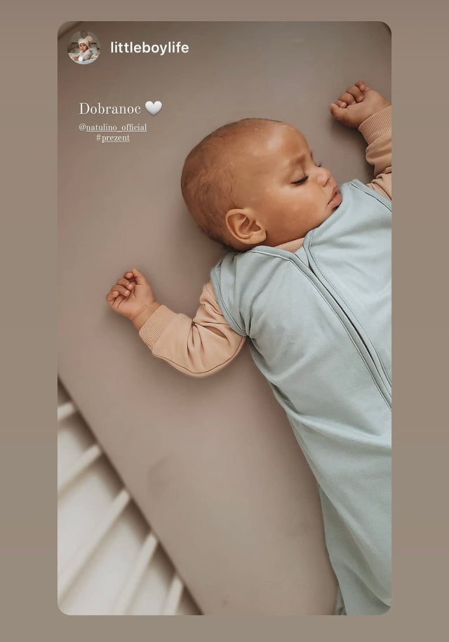 Natulino NATURALS kahekihiline beebi magamiskott GOTS celadon (mündivärvi) 