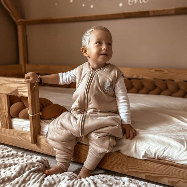 Natulino NATURALS LITTLE WALKERS™ viensluoksnis kūdikio miegmaišis beige (smėlio spalvos)