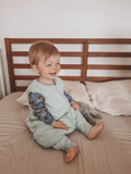 Natulino NATURALS LITTLE WALKERS™ viensluoksnis kūdikio miegmaišis GOTS celadon (mėtinės spalvos)