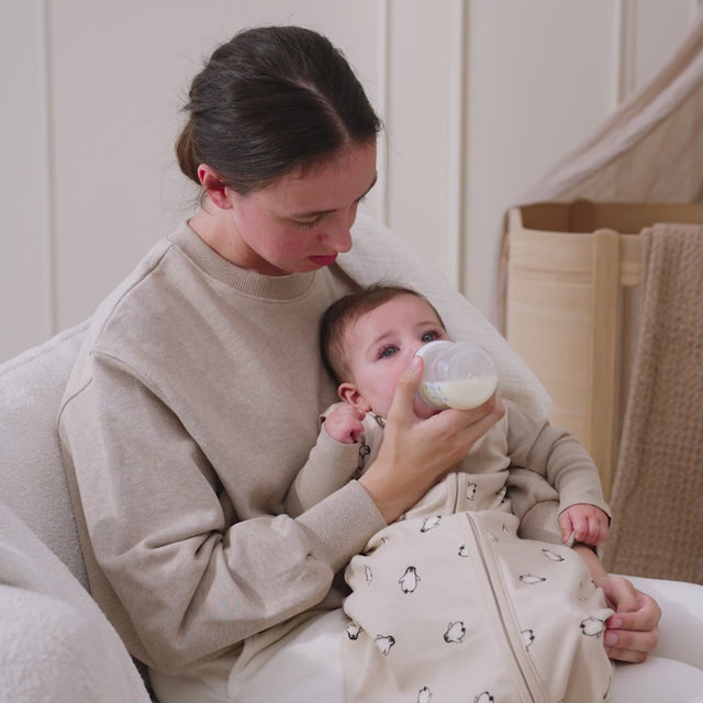 Meyco Baby naujagimio miegmaišis-kokonas Penguin Soft sand TOG 0.3
