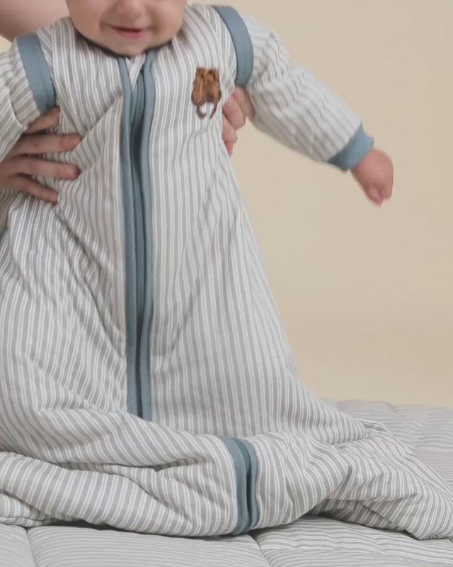 Molis&Co kūdikio miegmaišis  su nusegamomis rankovėmis TOG 2.5 Blue Stripes