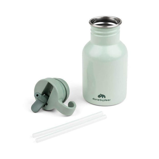 Done by Deer nerūdijančio plieno gertuvė gertuvė su šiaudeliu Croco Green