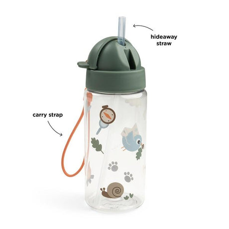 Done by Deer gertuvė su šiaudeliu Tiny Trails Green, 350 ml