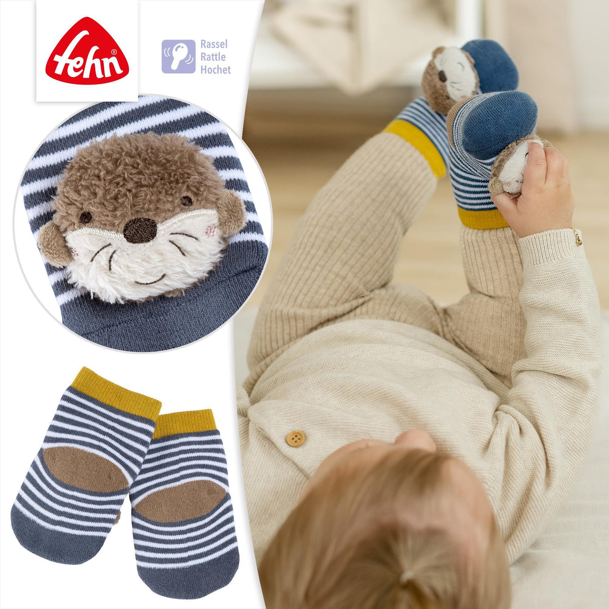 Sākums › Apavi › Fehn apavi - čības ar grabulīšiem mazulim "Koala" 
