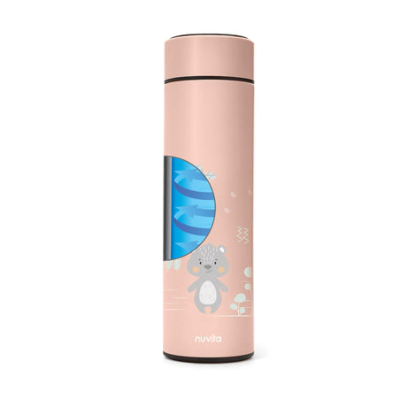 Nuvita nerūdijančio plieno termogertuvė su LED termometru English Rose, 500 ml