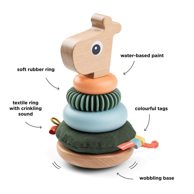 Done by Deer medinis žiedų bokštas Raffi Colour mix