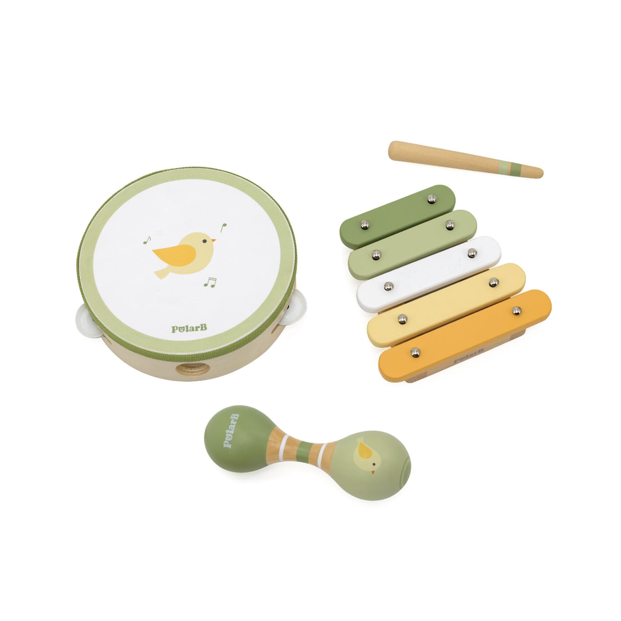 PolarB muzikos instrumentų rinkinys Bird Multicolor