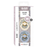 BIBS čiulptukų rinkinys 1 dydis (0 - 6 mėn.) Liberty Eloise Dusty Blue Mix