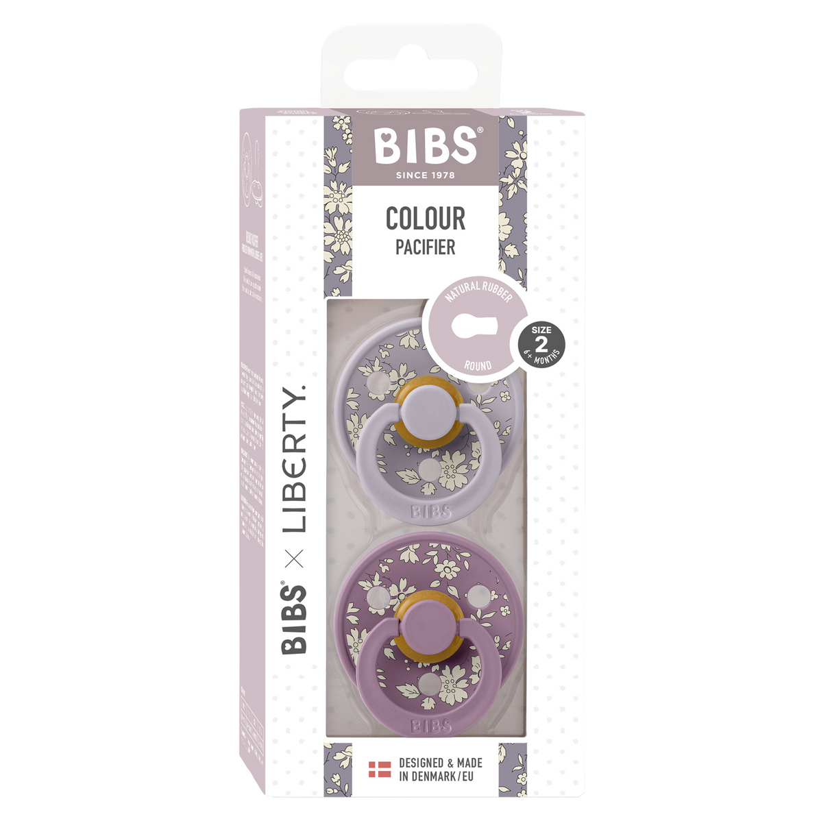 BIBS čiulptukų rinkinys 1 dydis (0 - 6 mėn.) Liberty Capel Fossil Grey Mix