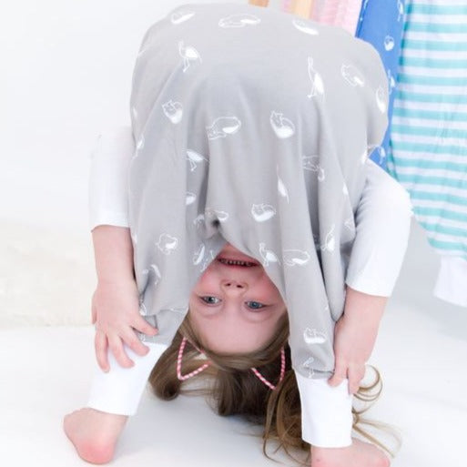 Natulino LITTLE WALKERS kolmekihiline beebi magamiskott Animals Grey &amp; White