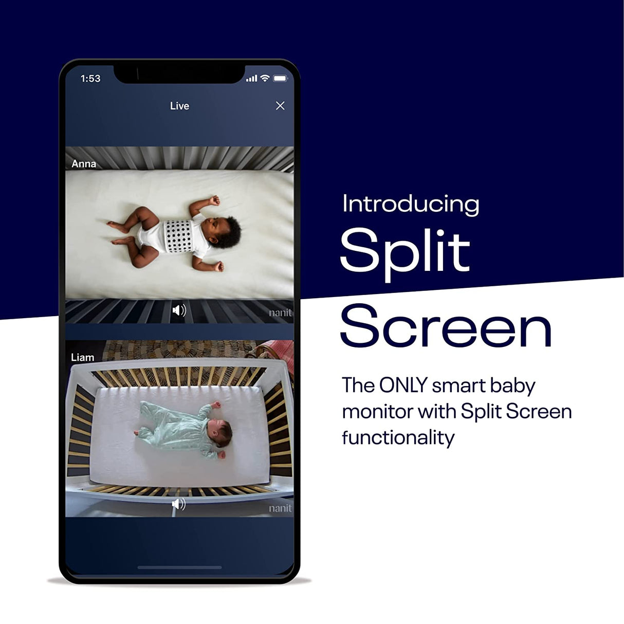 Nanit Pro Baby Monitor + Floor Stand mobilioji auklė su stovu, naktine šviesa ir kvėpavimo monitorius