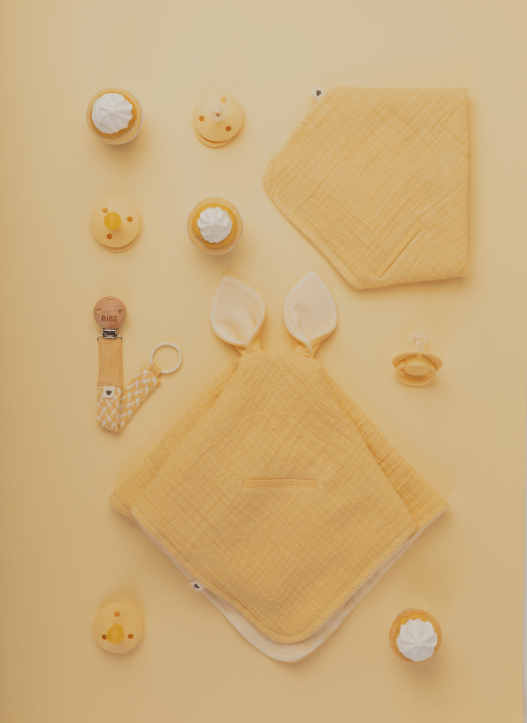 BIBS čiulptukų rinkinys 1 dydis ( 0 - 6 mėn.) Pale Butter/Dusty Pink