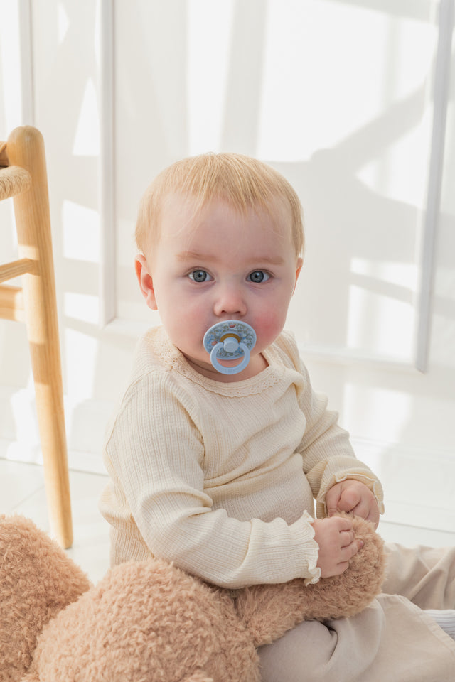 BIBS čiulptukų rinkinys 1 dydis (0 - 6 mėn.) Liberty Eloise Dusty Blue Mix