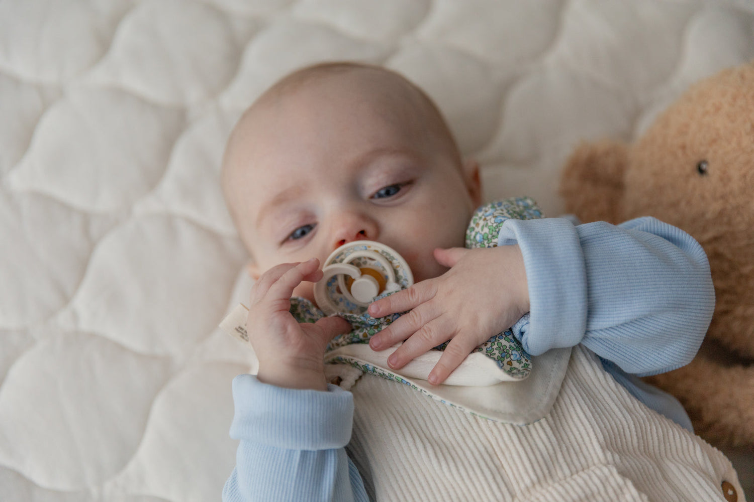 BIBS čiulptukų rinkinys 1 dydis (0 - 6 mėn.) Liberty Chamomile Lawn Baby Blue Mix