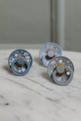 BIBS čiulptukų rinkinys 1 dydis (0 - 6 mėn.) Liberty Chamomile Lawn Baby Blue Mix