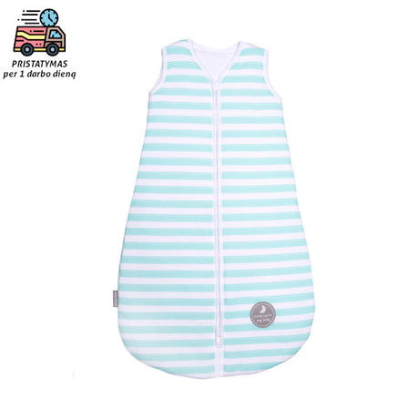 Natulino BabyComfort dvisluoksnis kūdikio miegmaišis (mint strypes / white spalva) (2147184836681)