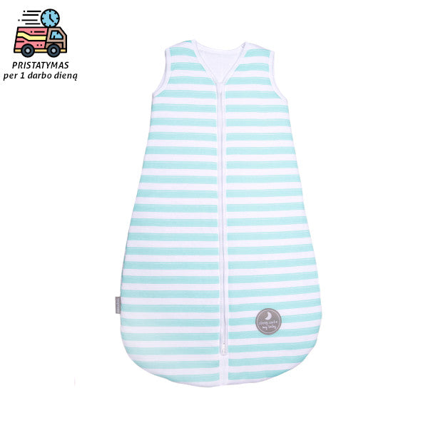 Natulino BabyComfort dvisluoksnis kūdikio miegmaišis (mint strypes / white spalva) (2147184836681)