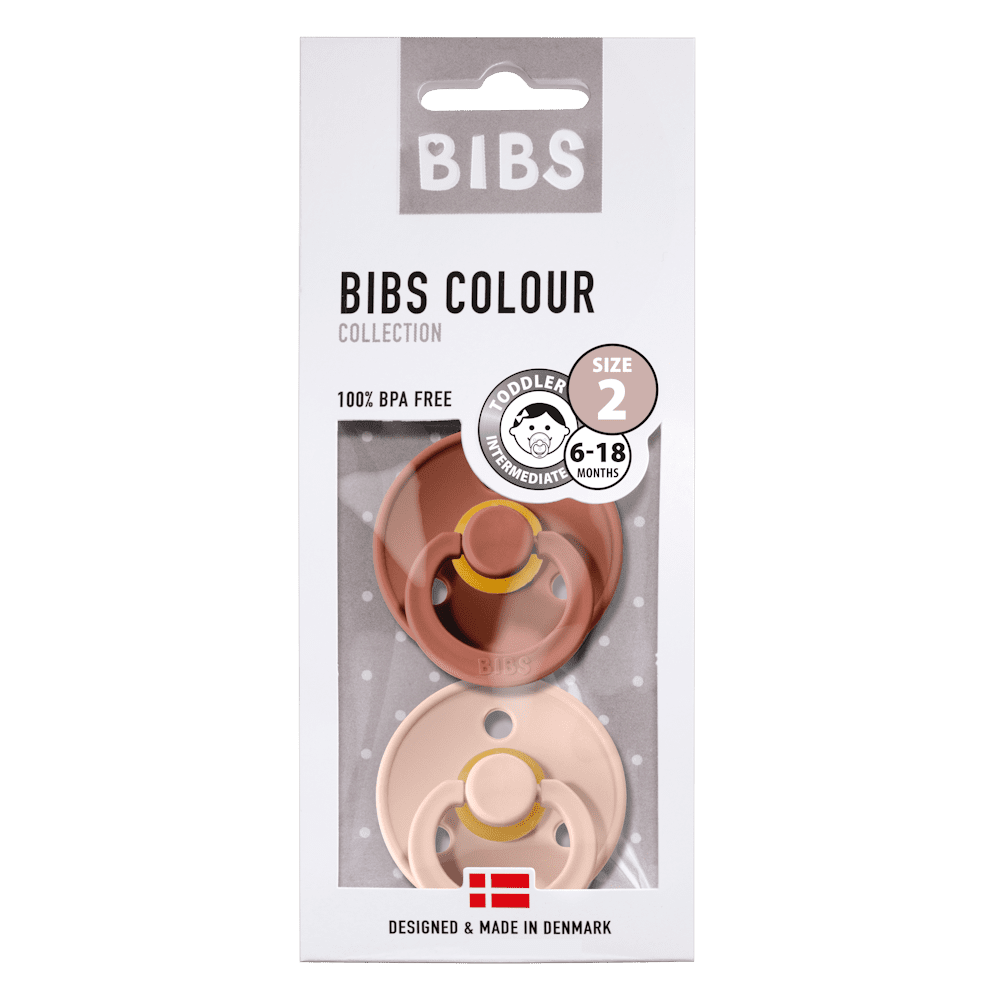 BIBS čiulptukų rinkinys 2 dydis (6 - 18 mėn.)  Woodchuck / Blush