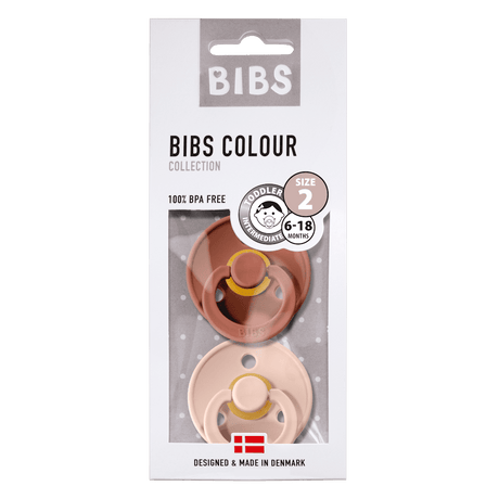 BIBS čiulptukų rinkinys 2 dydis (6 - 18 mėn.)  Woodchuck / Blush