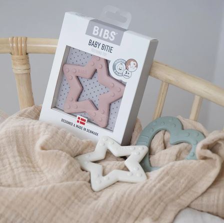 BIBS kramtukas rausva žvaigždutė (Baby Bitie Star Blush)