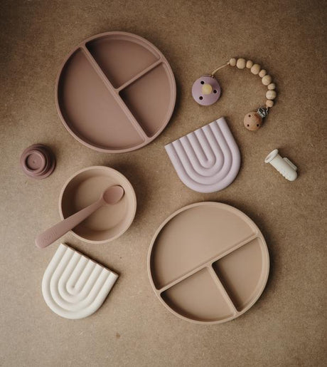 Mushie kramtukas rausva vaivorykštė (Mauve)