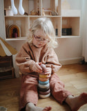 Mushie lavinamasis žaislas žiedų bokštas - Natūralios spalvos (Original)
